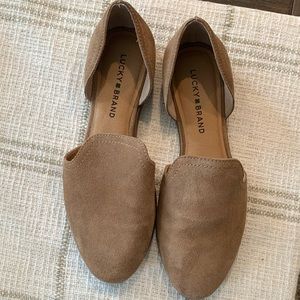 Lucky Brand 💕 Tan Suede Mules sz.8